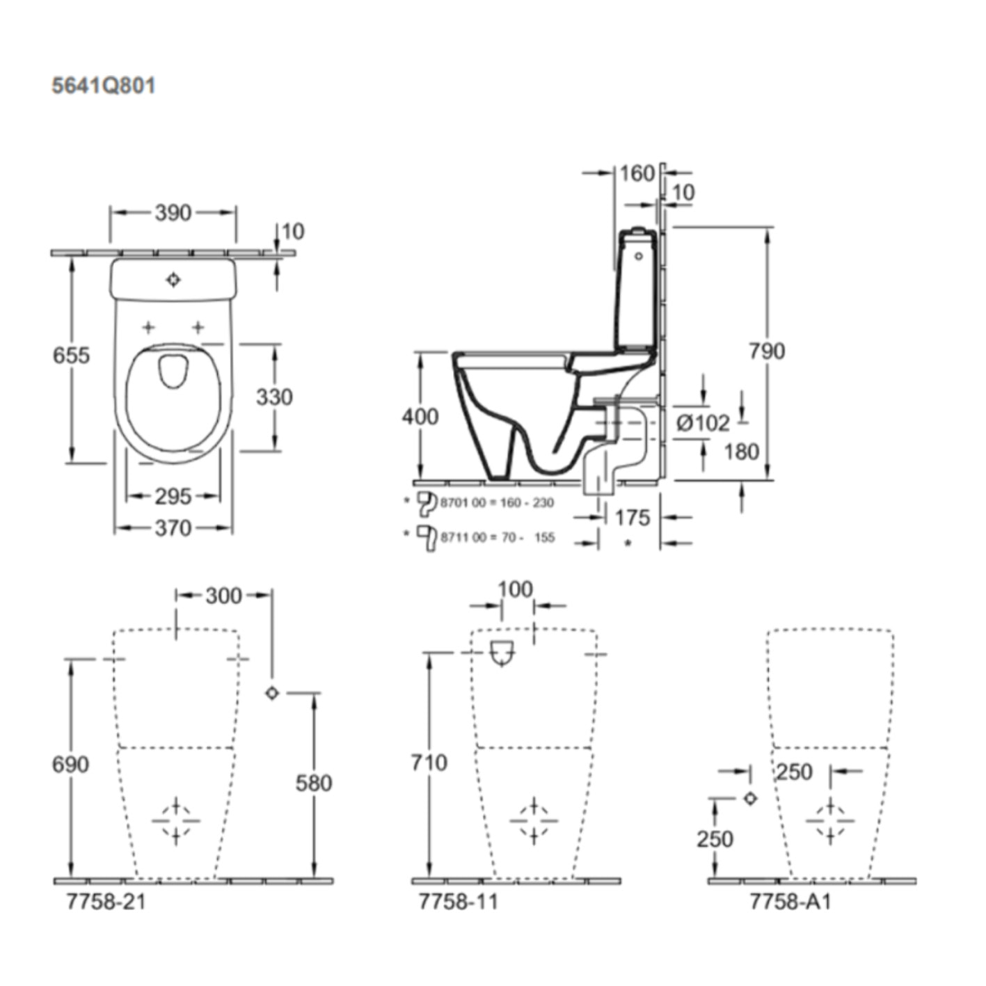 WC à poser compact sans bride sortie horizontale Avento avec abattant frein de chute