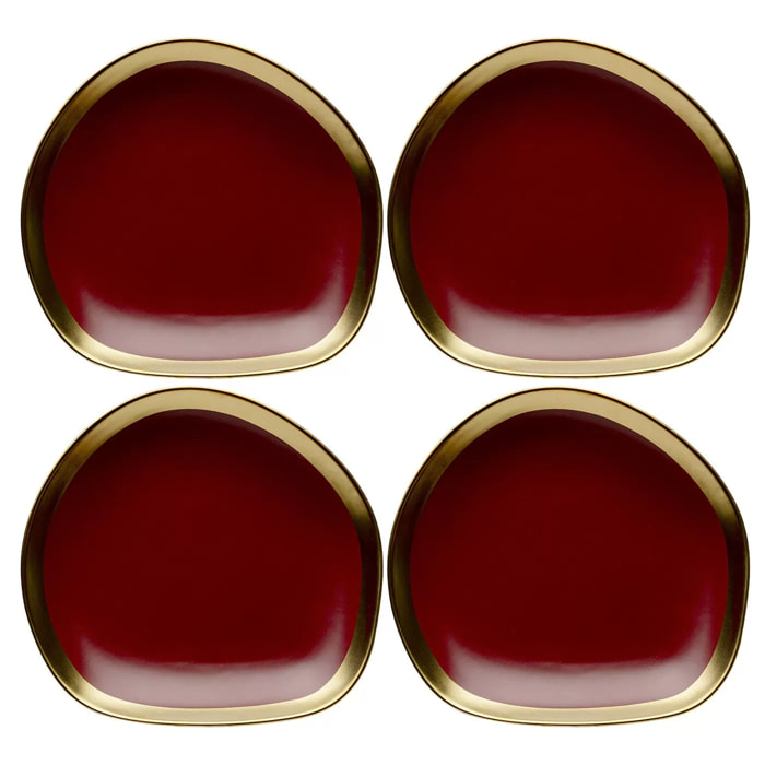 Assiettes Vibrations 27cm rouges set de 4 Kare Design