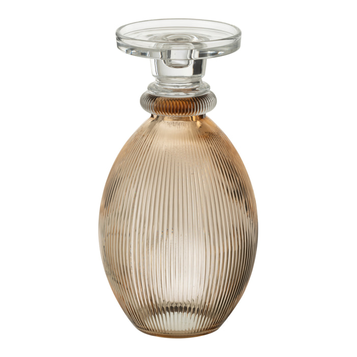 J-Line chandelier/vase Malik - verre - taupe/transparent