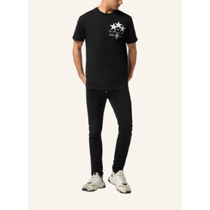 PHILIPP PLEIN Camiseta de cuello redondo y manga corta STARS