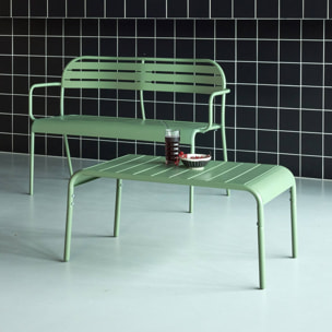 Table basse de jardin rectangulaire acier  AMÉLIA