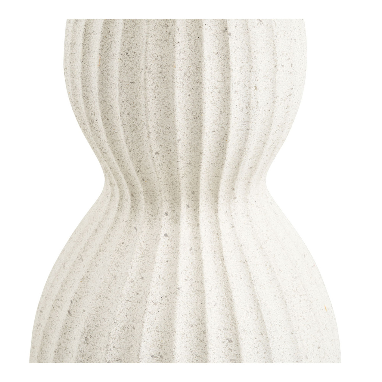 Tavolino da appoggio Newtown in fiberclay bianco forma organica ø40x55 cm