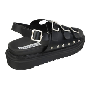 Sandali platform con fibbie