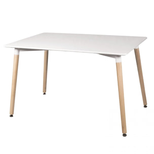 Mesa de comedor Suecia Blanco - Madera de haya