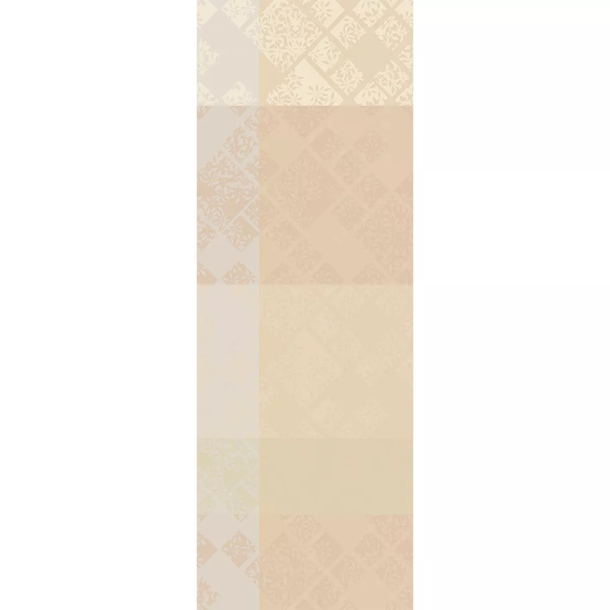 Chemin de table pur coton motif jacquard beige Mille pistils naturel