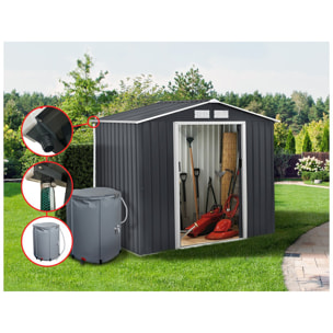 Gouttière pour abri de jardin en métal de 6 à 13 m2