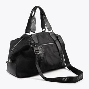 Borsa weekend in nylon jacquard camouflage.