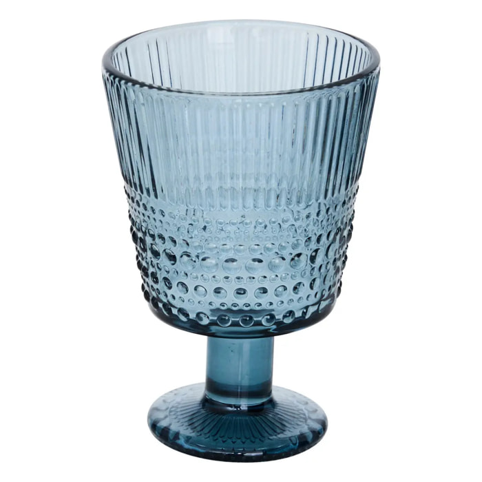 Verre à vin Joa bleu D8,7xH12,8cm