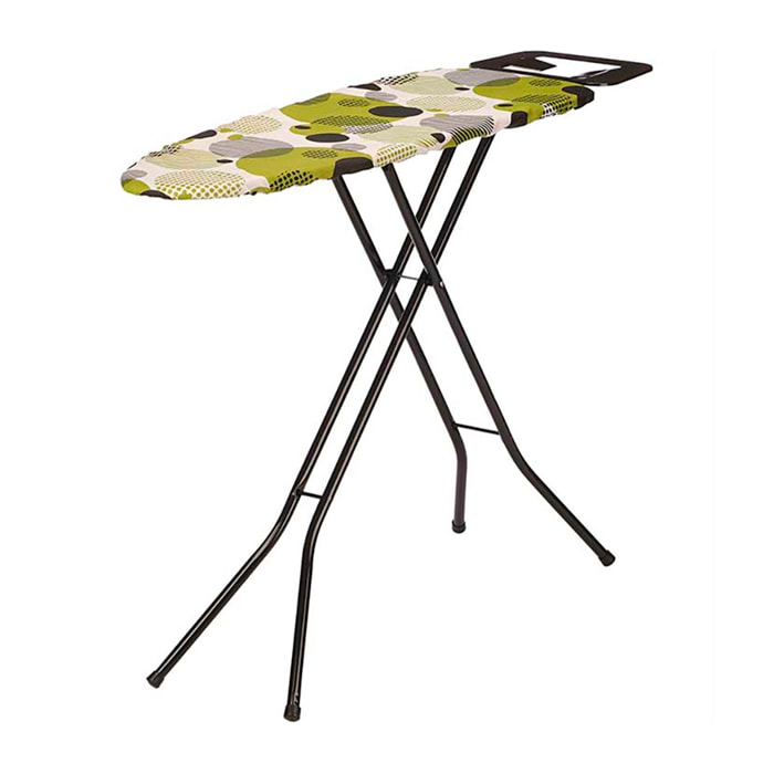 Asse da stiro pieghevole. Design a pois. Area di stiratura 30x105 cm