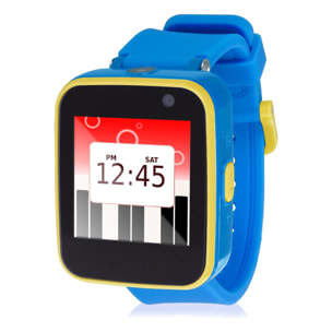 DAM Smartwatch infantil CT5 con cámara de fotos, 5 juegos, grabadora de voz y reproductor de música. 3,8x1,2x5 Cm. Color: Amarillo