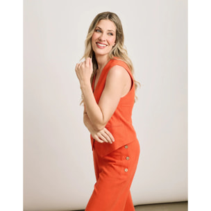 Top Chaleco Naranja - Chai