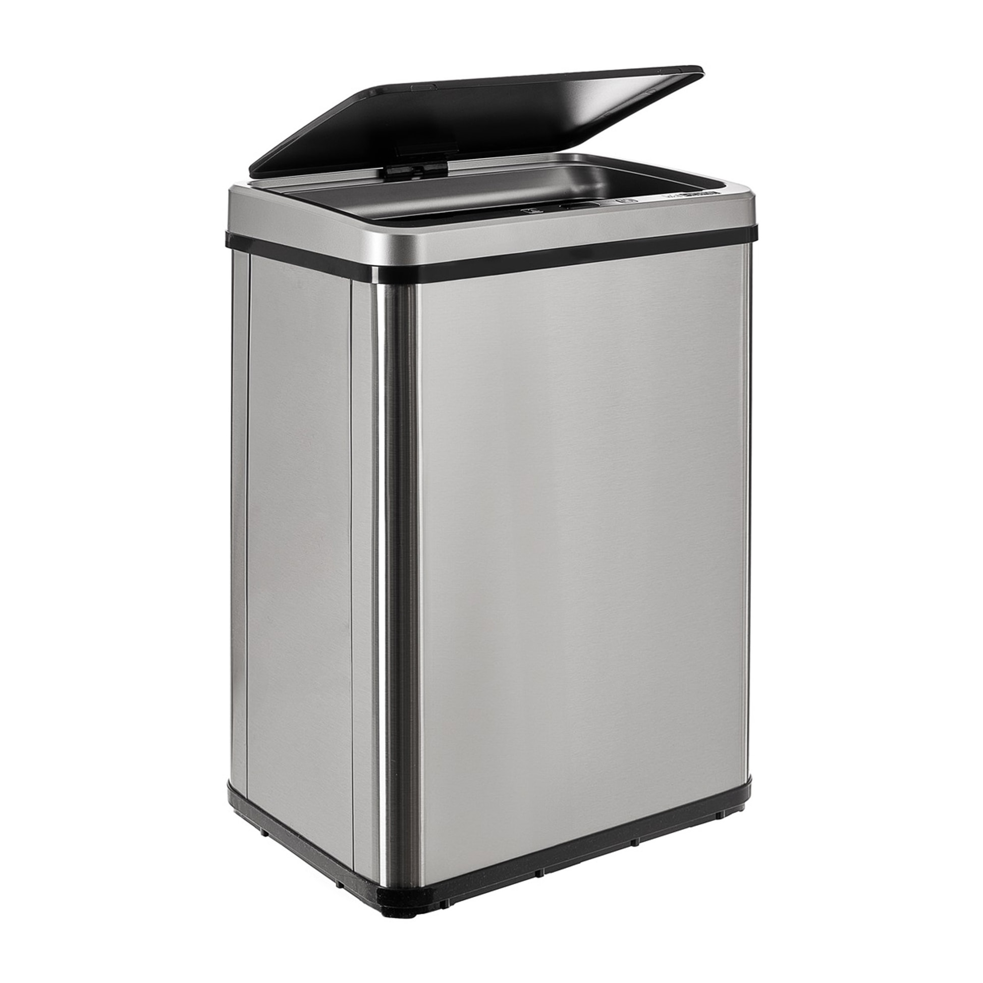 Well home - cubo de basura inteligente sin patas con apertura automática o contacto manual, 40l, alto: 55,5 (x35,5x26), gris.