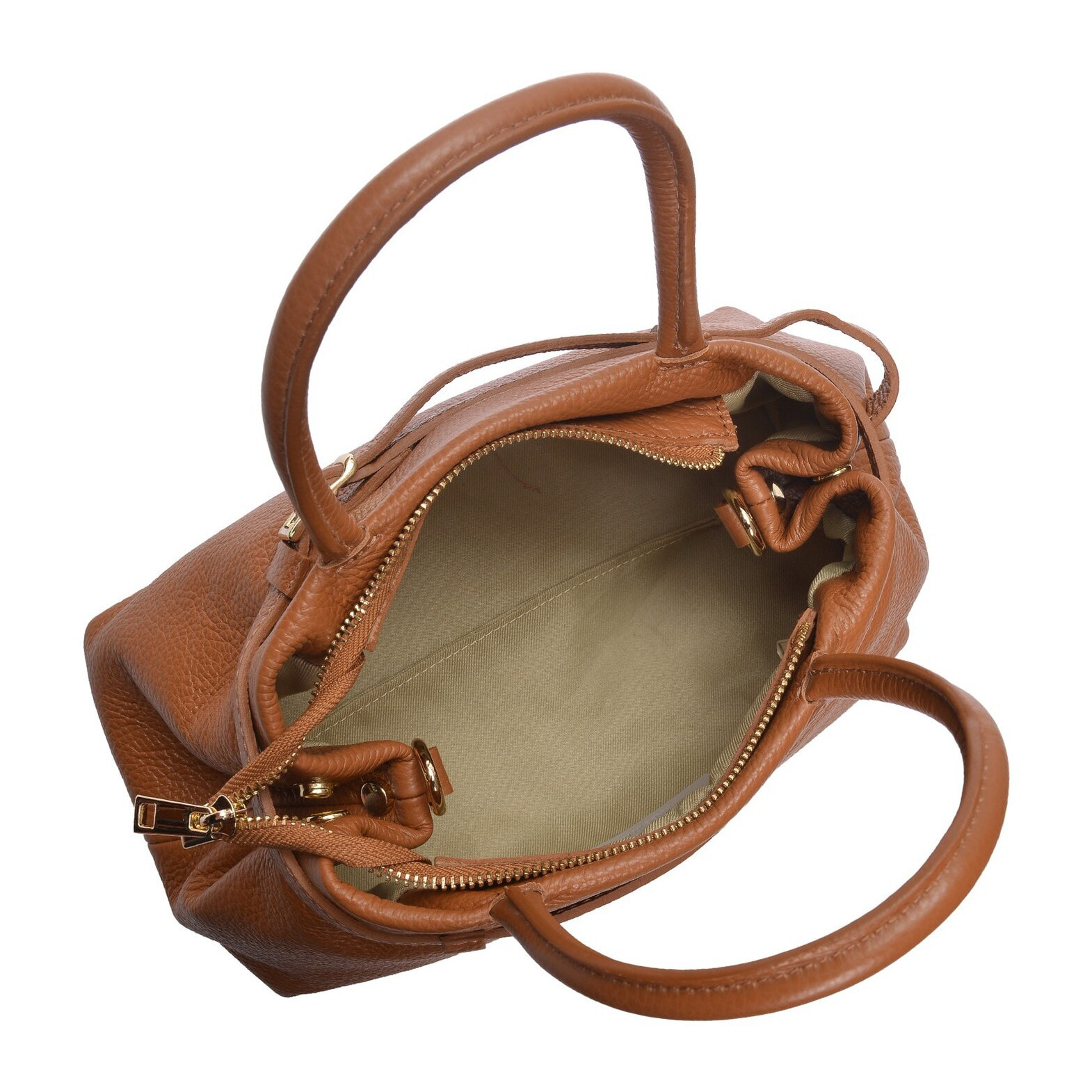 Borsa a mano Anna Luchini Cammello