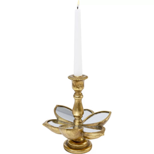 Bougeoir fleur dorée 21cm Kare Design