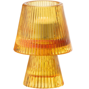 J-Line bougeoir Chapeau - verre - orange
