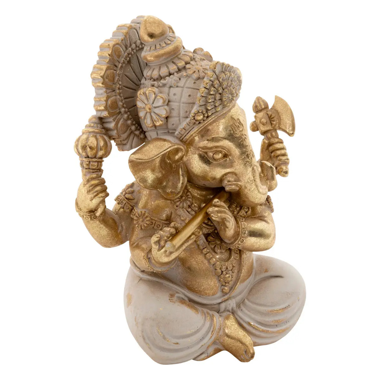 Statue Ganesh déco Shanti H.13cm résine assorti
