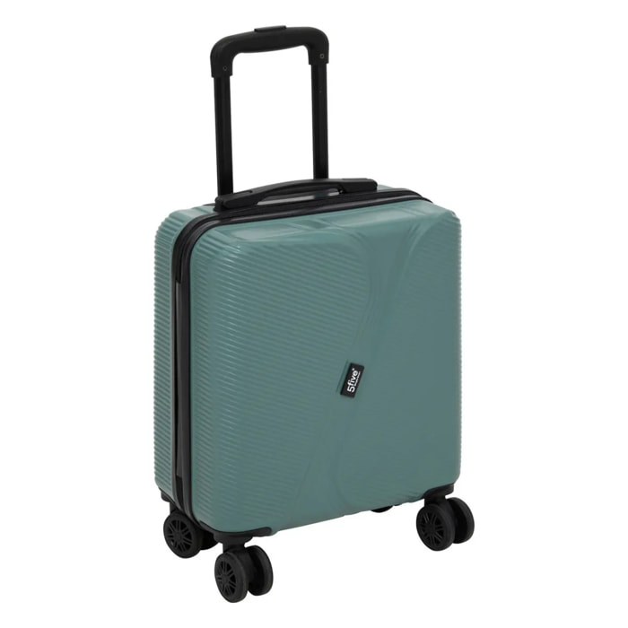 Valise cabine ABS low cost 8 roues vert