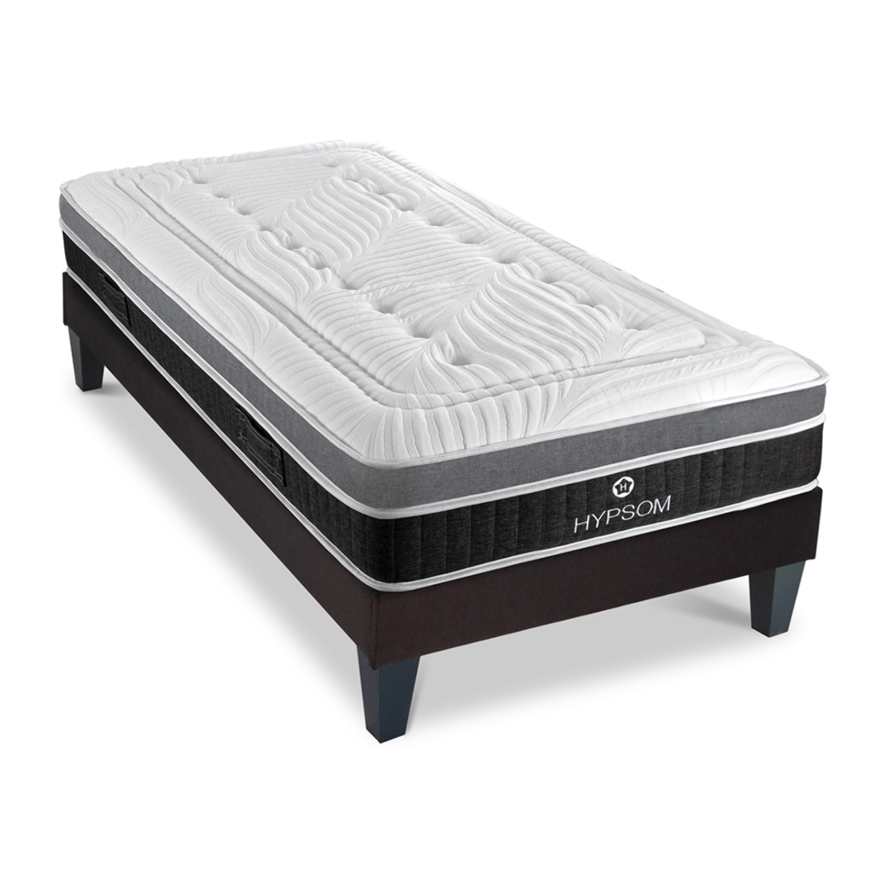 Ensemble Matelas Élégance & Sommier KIT15, 26 cm Mémoire de Forme, Tri-Lattes, Soutien Ferme