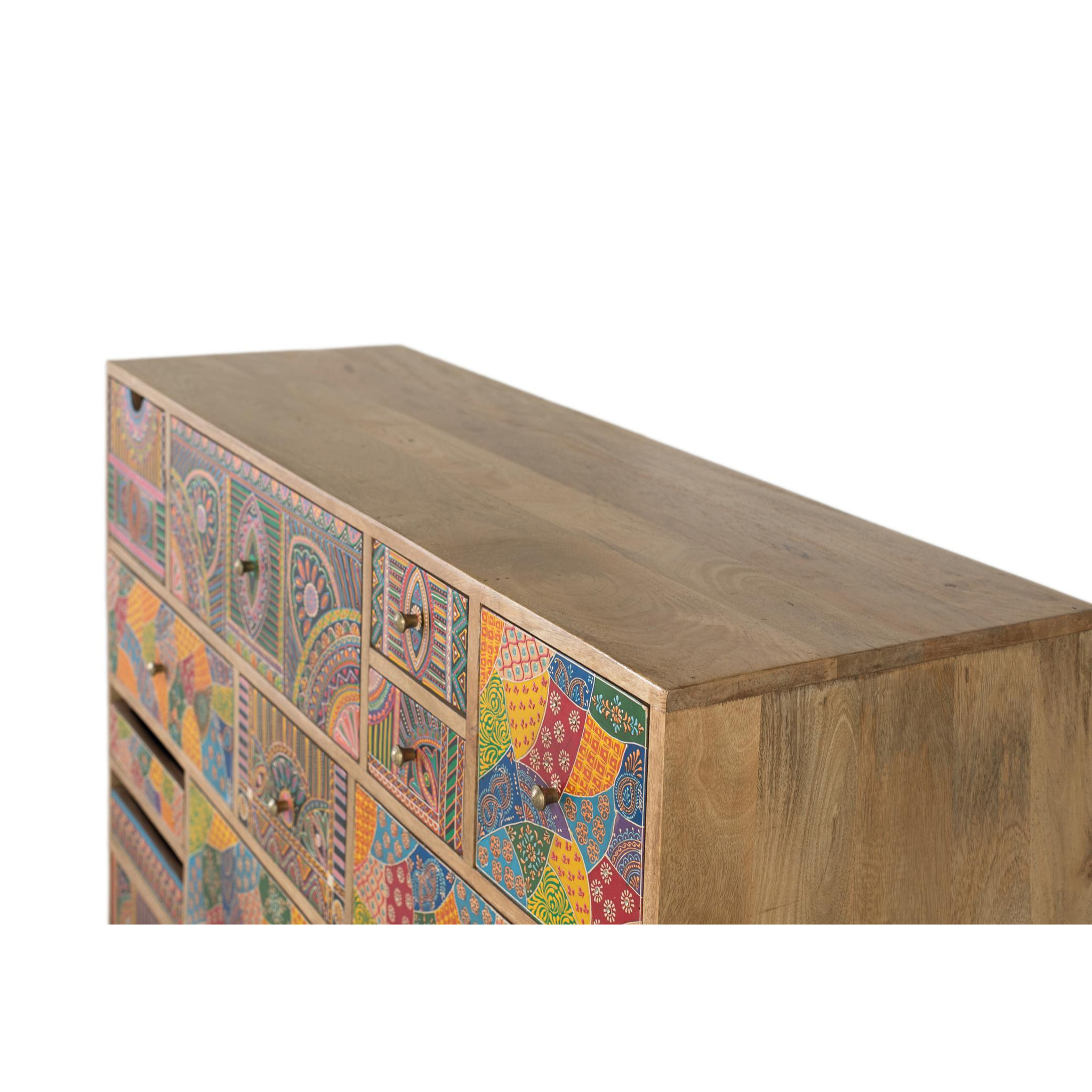 Commode en bois de manguier 120 cm style boho ethnique