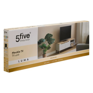 Meuble TV Luma rectangulaire 40x120cm blanc