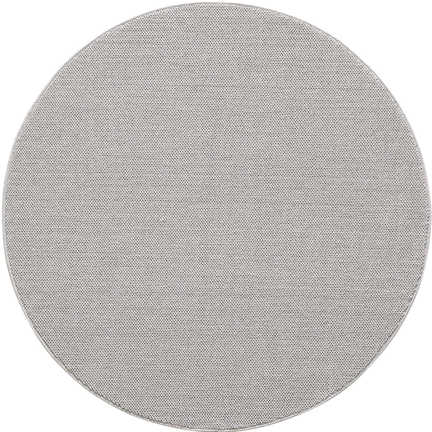 MORELIA - Tapis rond moderne aspect laine bouclée Silver