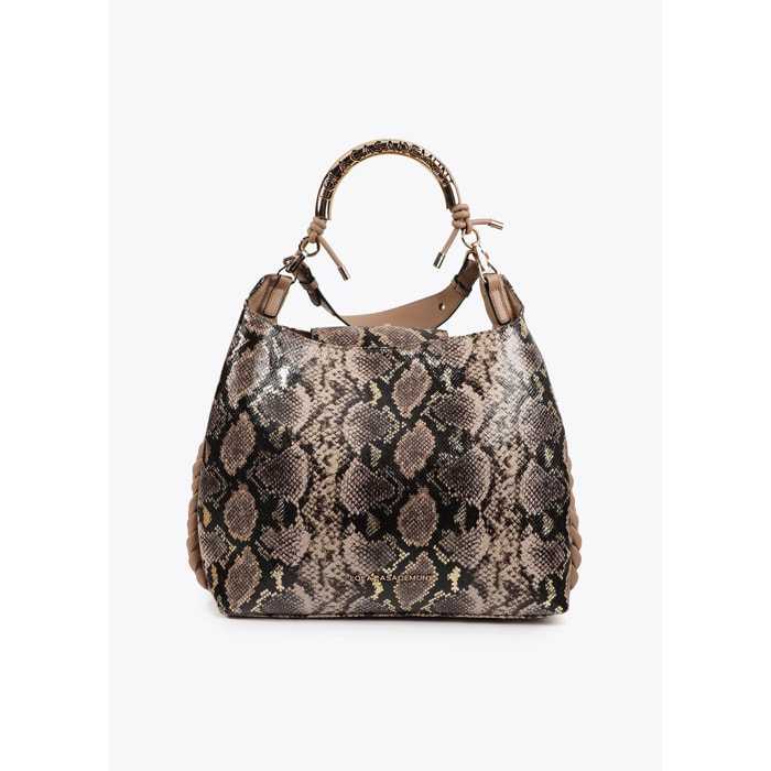Borsa Shopper con Manico Metallico