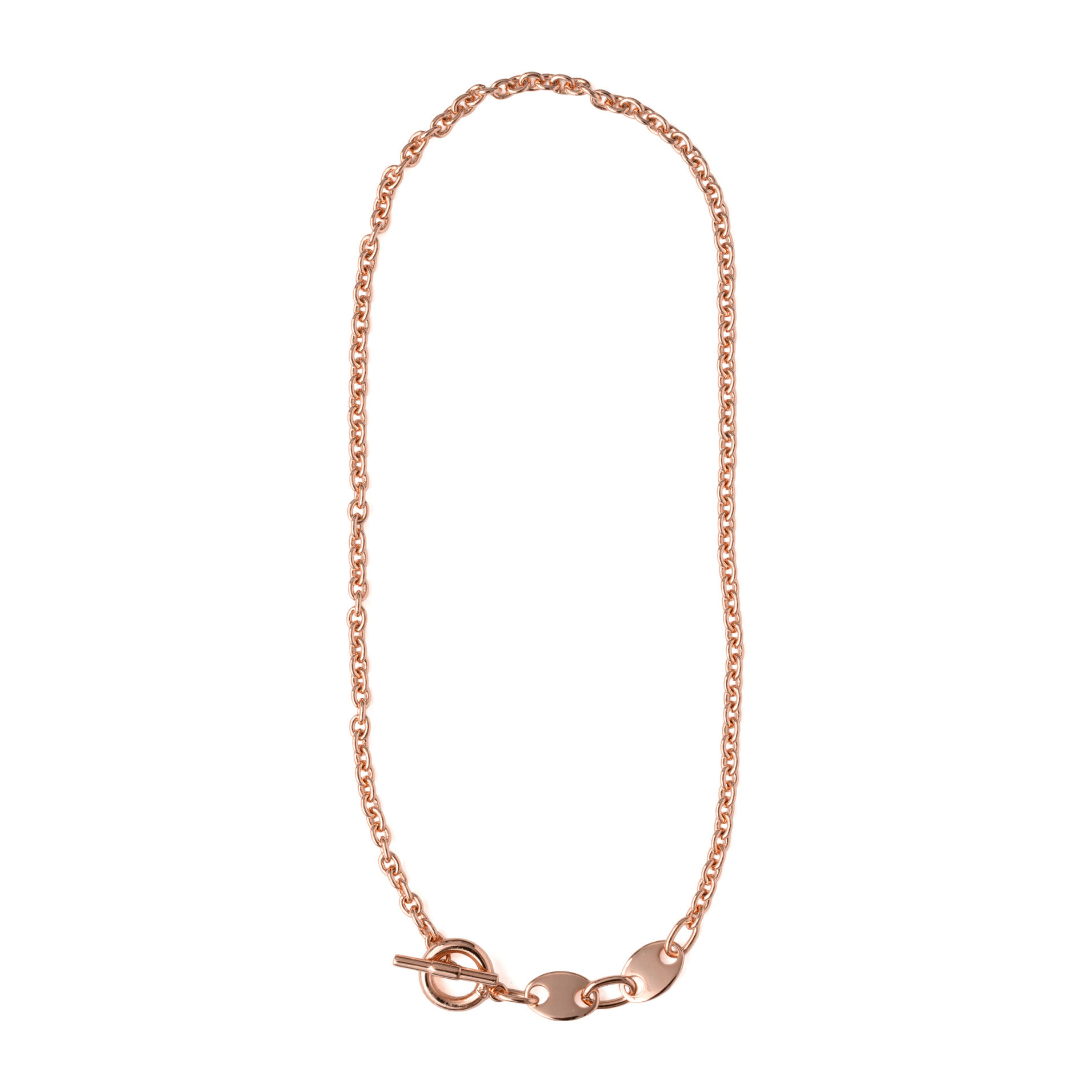 Collar Rocain acabado oro rosa 18k