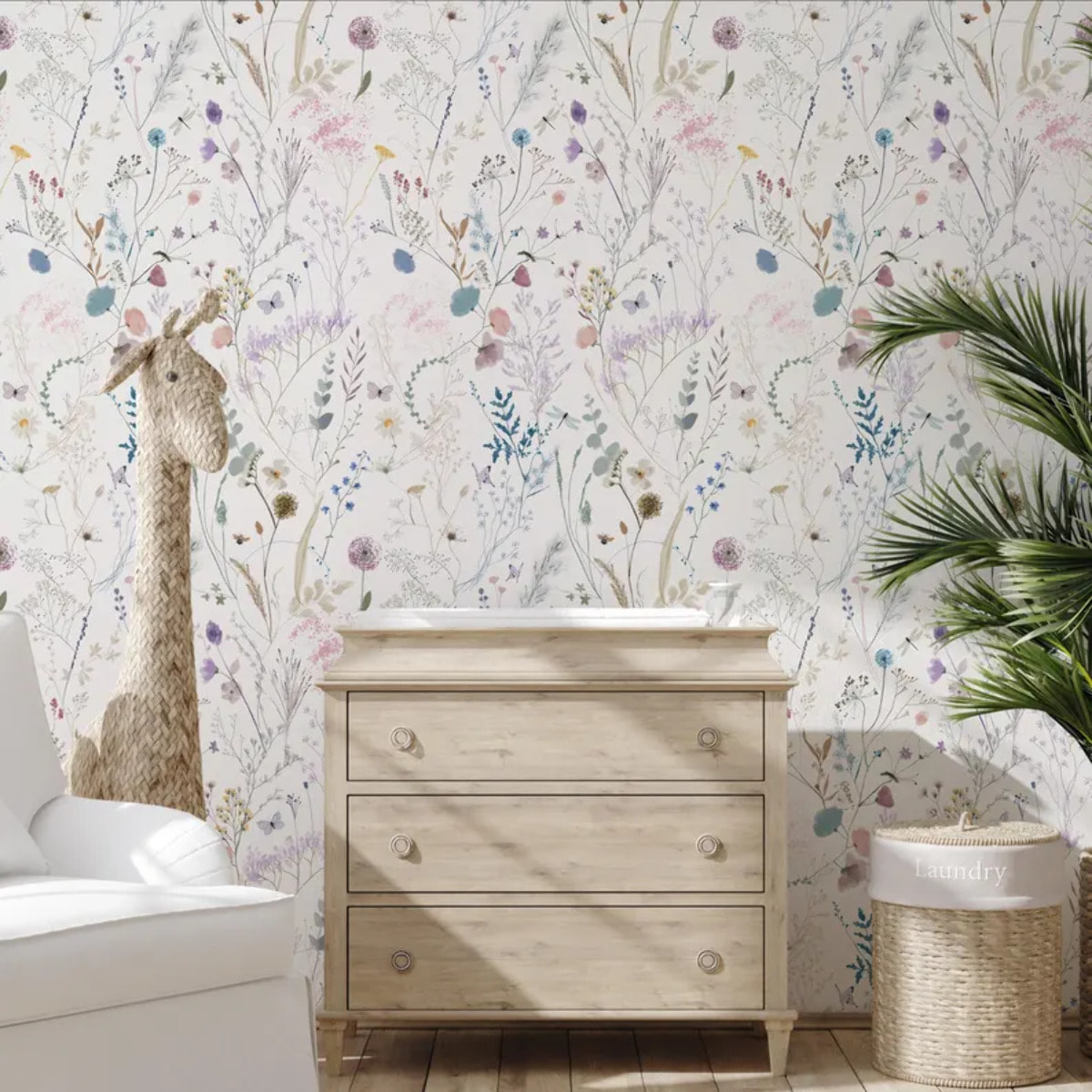 Carta da parati Fiori colori pastello con Peonie