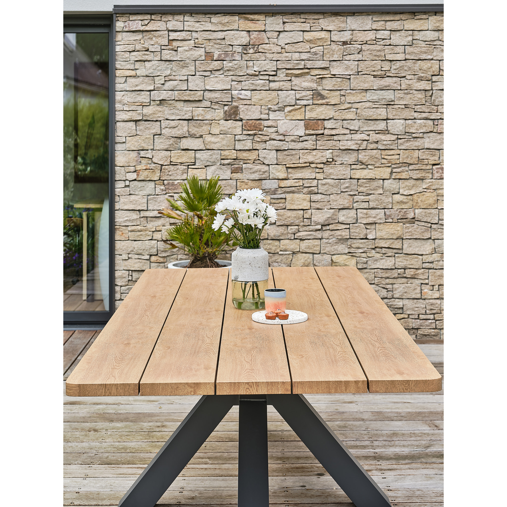 KELIA - Table de jardin en aluminium