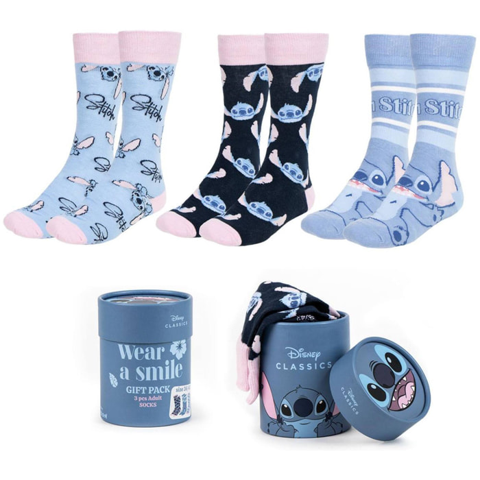 Pack de 3 calcetines diseño stitch