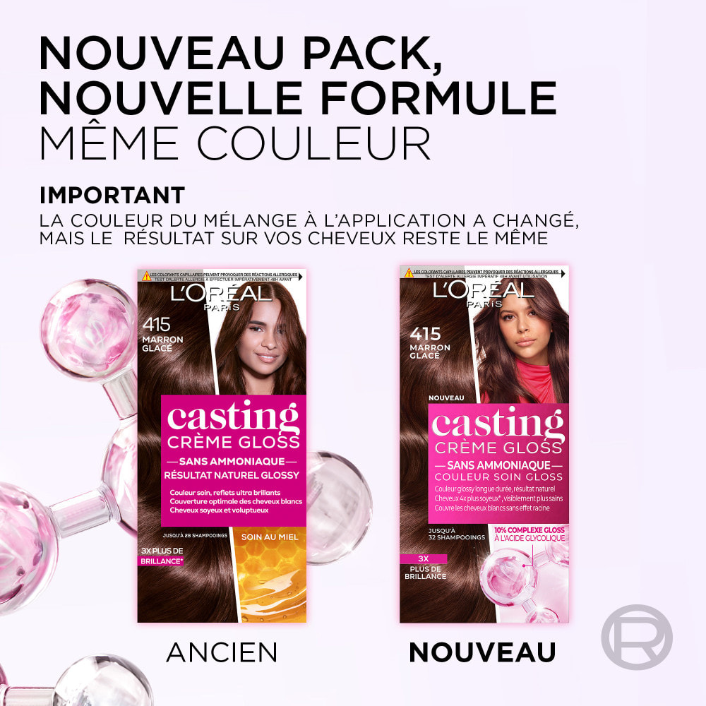 L'Oréal Paris Casting Crème Gloss Coloration 4.15 Marron glacé