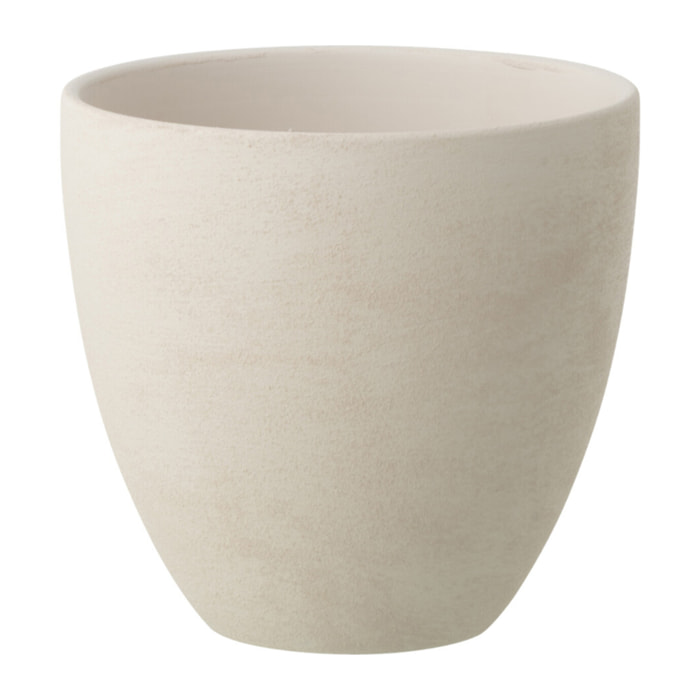 J-Line Cache-pot Rond - céramique - blanc - medium