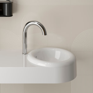 Double lavabo VITRA Liquid 120 cm sans trou et avec trop-plein