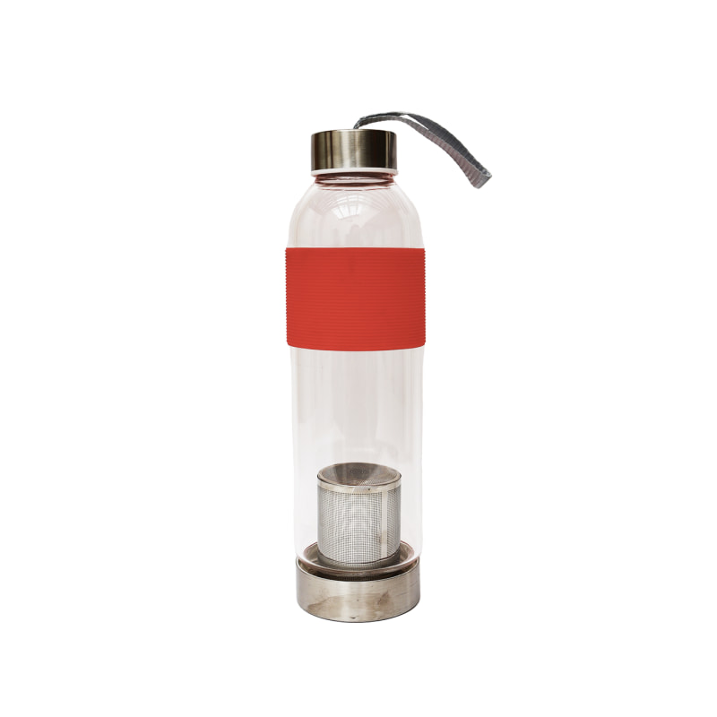 Gourde en verre avec infuseur intégré