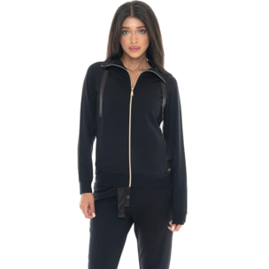 Felpa invernale donna full zip collo alto linea Chic Tones