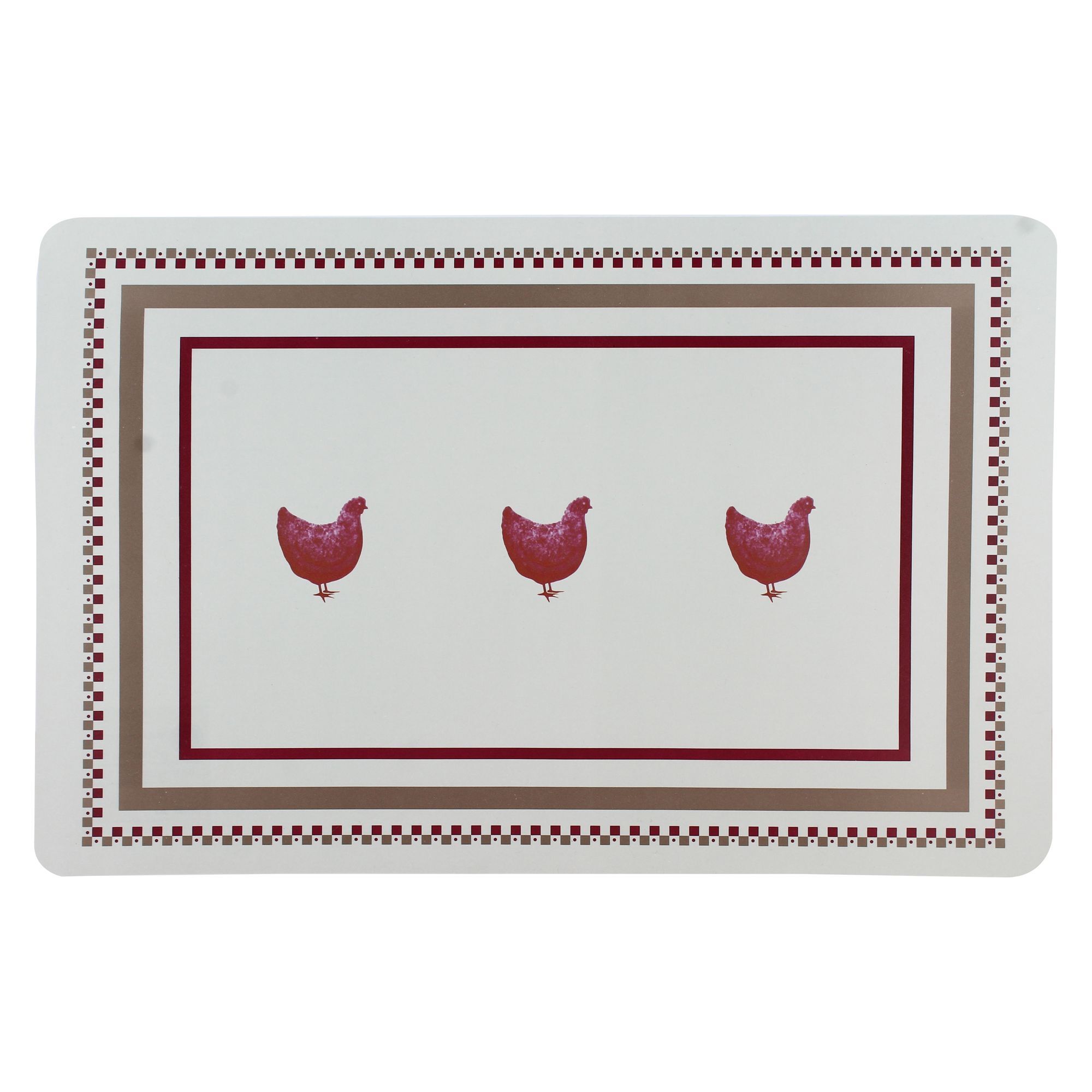 Lot 12 sets de table gallina 43.5x28.5cm en polypropylène