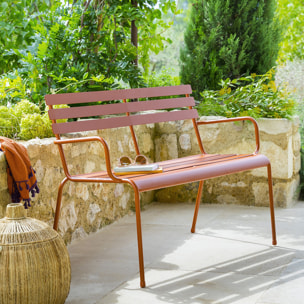 Banc de jardin "Greensboro" ambre en acier traité époxy