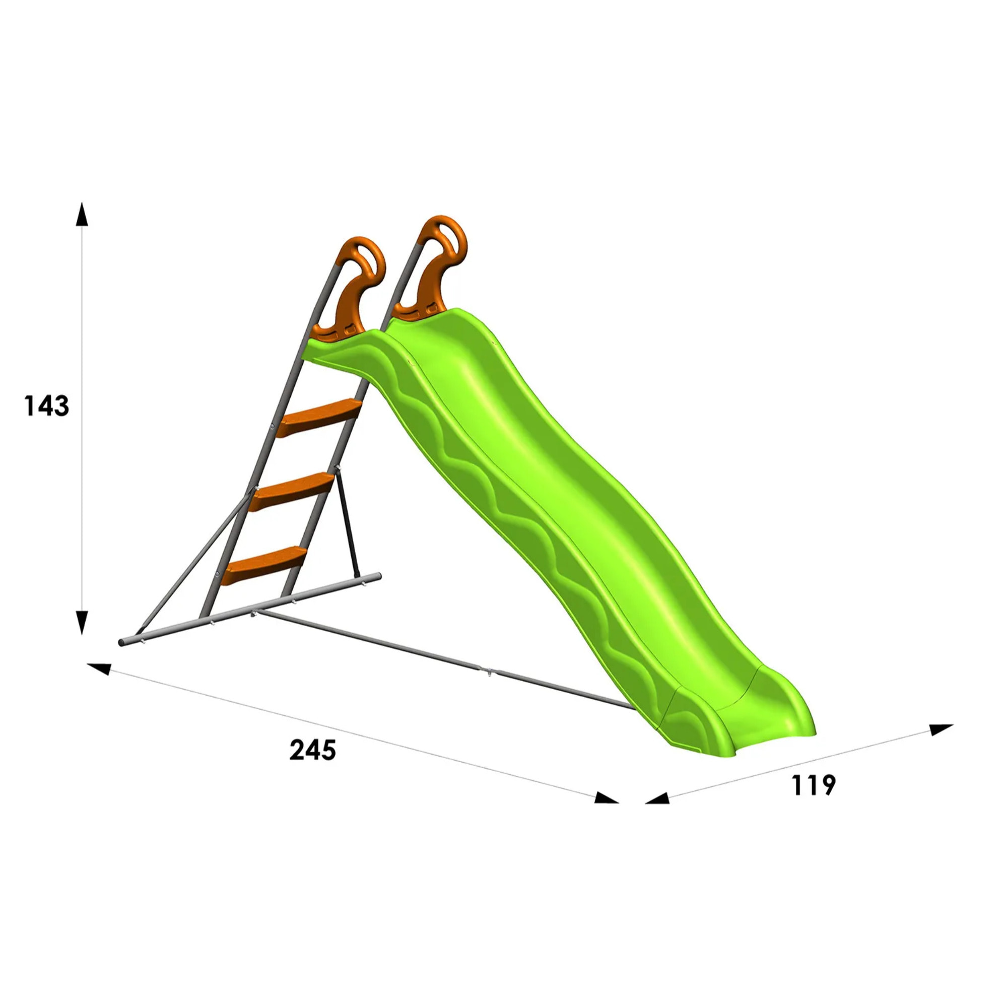 Toboggan DANOU 2,15 m, 3-8 ans