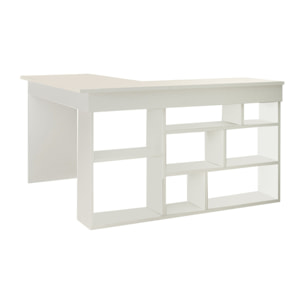 Bureau d'angle 120x130cm avec rangements blanc BRUGUES