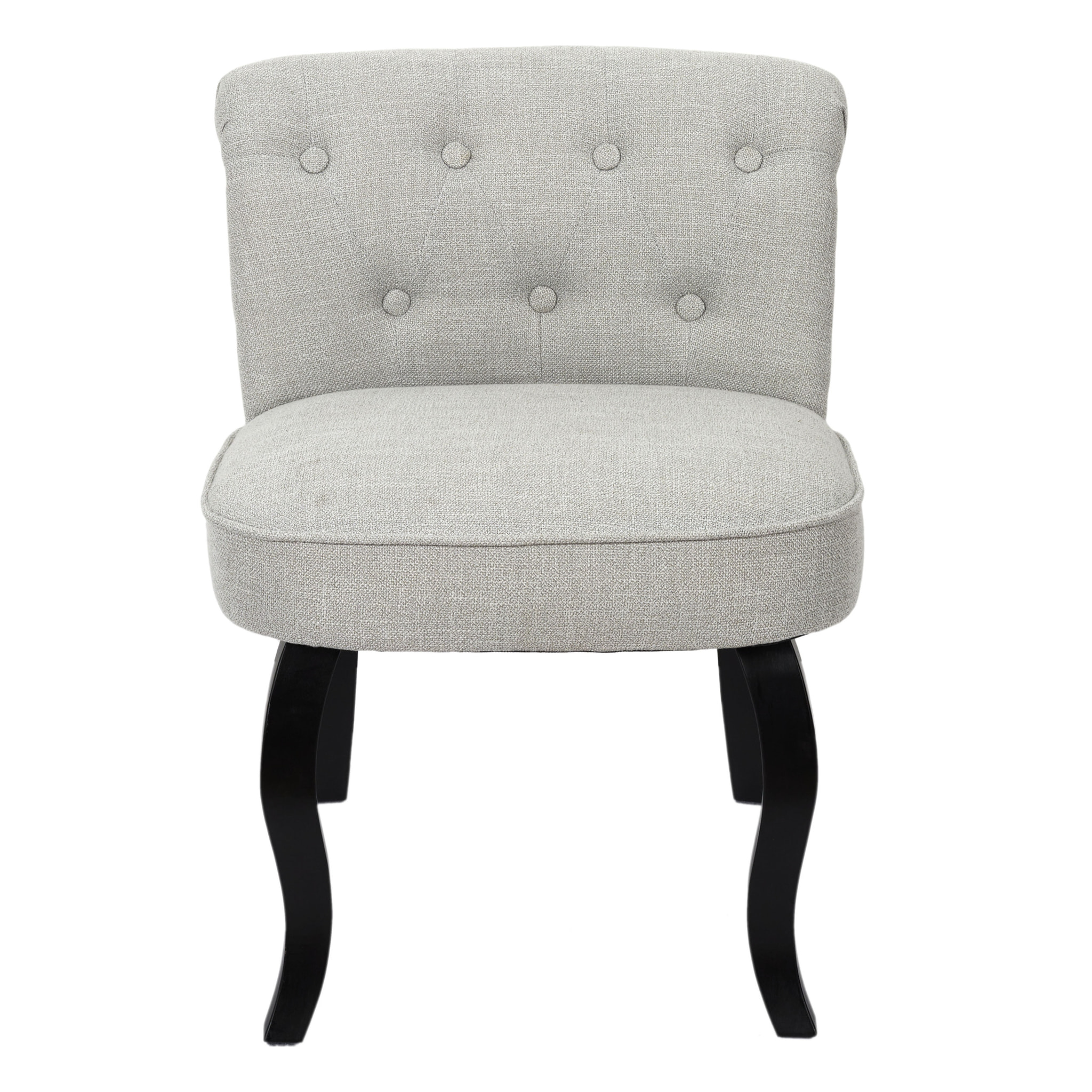 Fauteuil Eleonor Noir Tissu Gris
