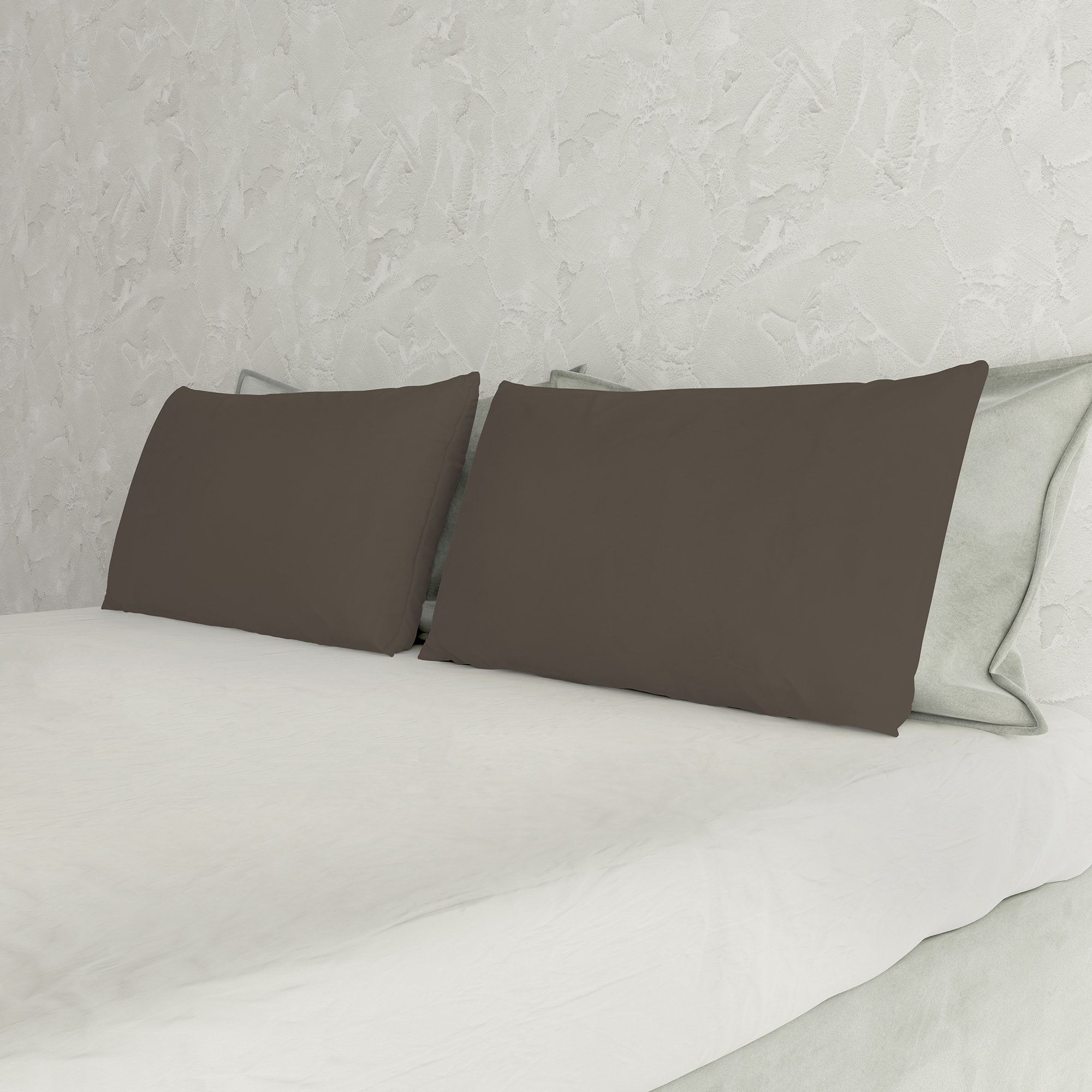 COPPIA FEDERE MAX COLOR, 100% Cotone, Made in Italy - MARRONE