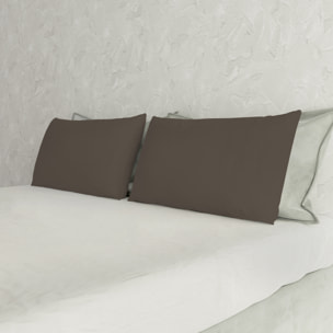 COPPIA FEDERE MAX COLOR, 100% Cotone, Made in Italy - MARRONE