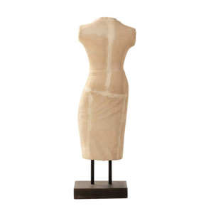 Figura Torso Hombre Terracota Blanco 40x35x130 Cm