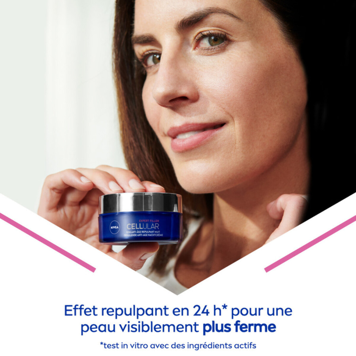 Pack de 2 - NIVEA - Soin de Nuit Anti-Âge Repulpant CELLULAR EXPERT FILLER 2X50ml