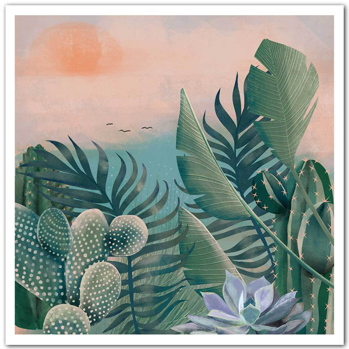 Affiche illustration jardin succulentes et cie Affiche seule