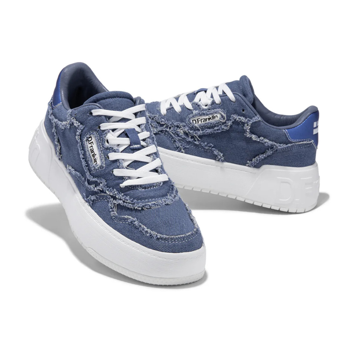 Zapatillas Casual Mujer Court Frayed Denim D.Franklin