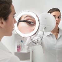 Specchio di Aumento LED con Braccio Flessibile e Ventosa Mizoom - Bianco - ABS, Vetro e Metallo - 2