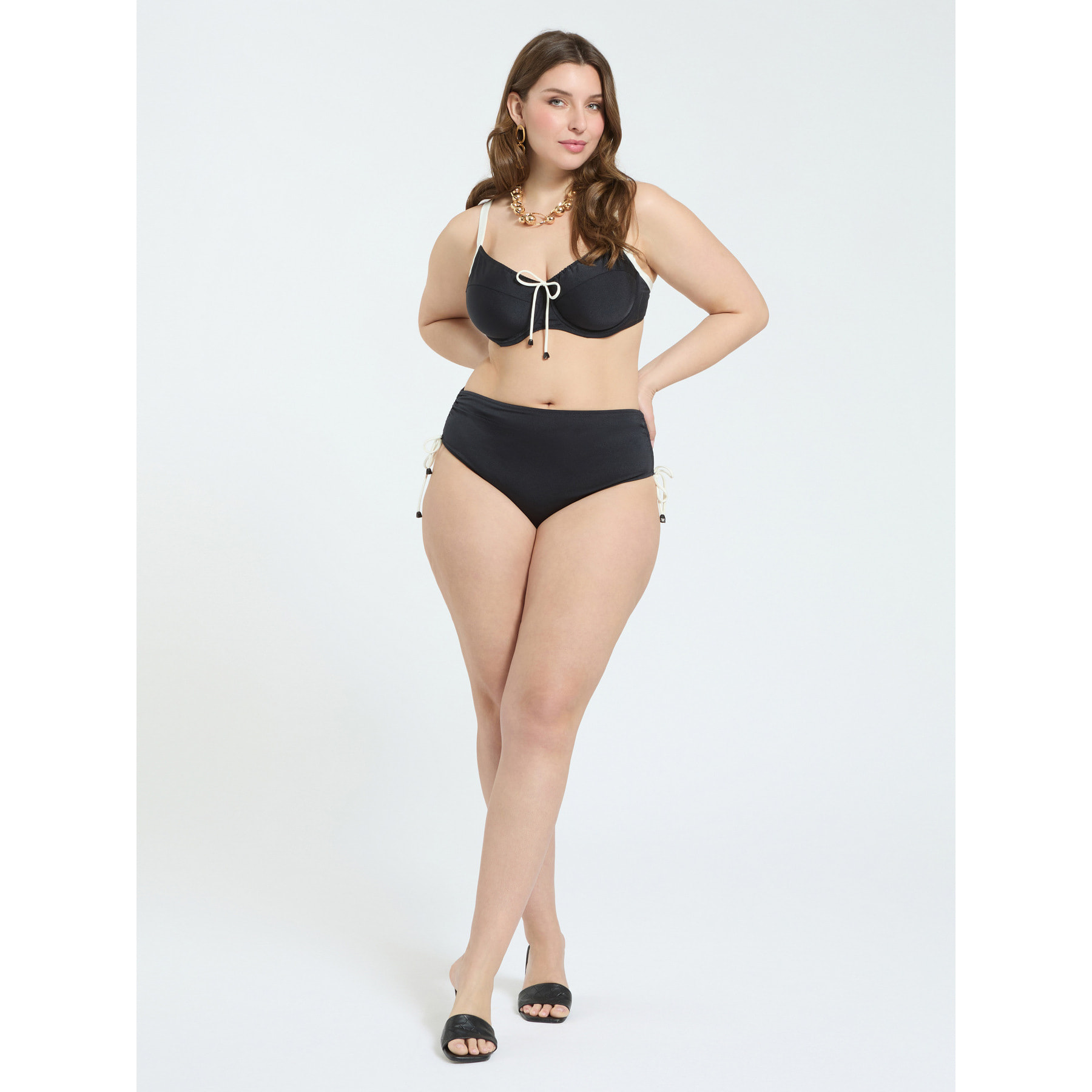 Fiorella Rubino - Bikini de dos piezas con detalles en contraste - Negro