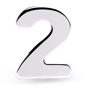 Orecchino Singolo Number in Argento