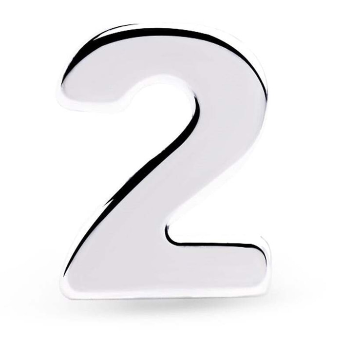 Orecchino Singolo Number in Argento